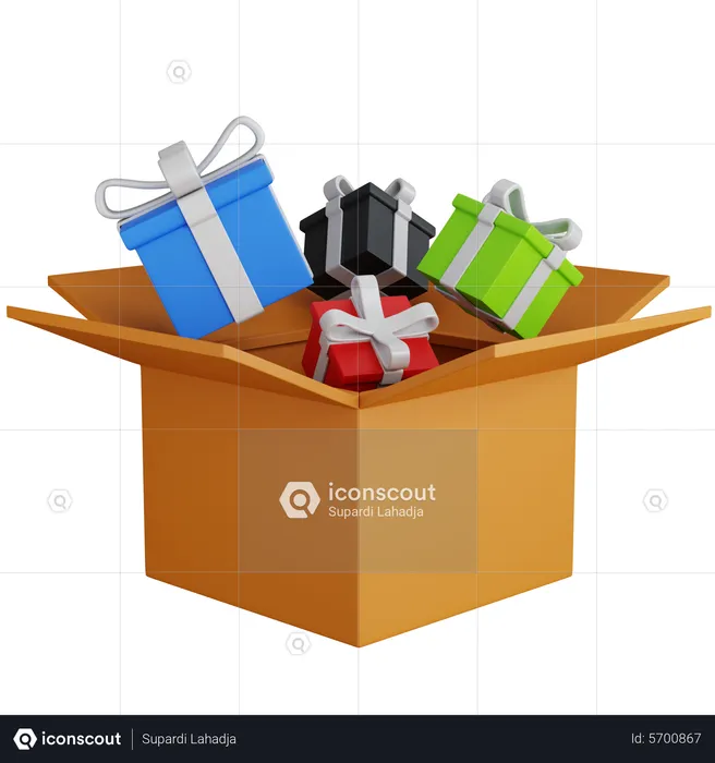 Gifts Cardboard  3D Icon