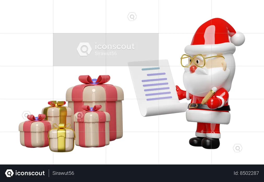 Gifts List  3D Icon