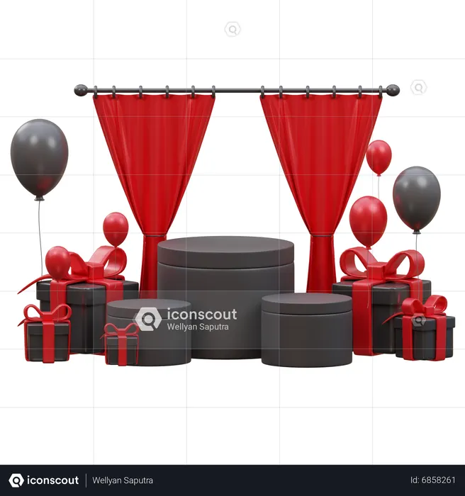 Gifts Podium  3D Icon