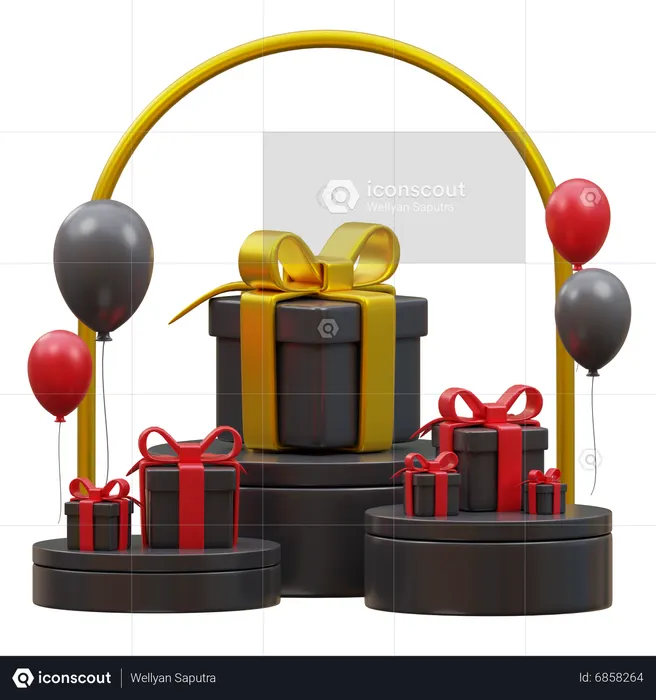 Gifts Podium  3D Icon