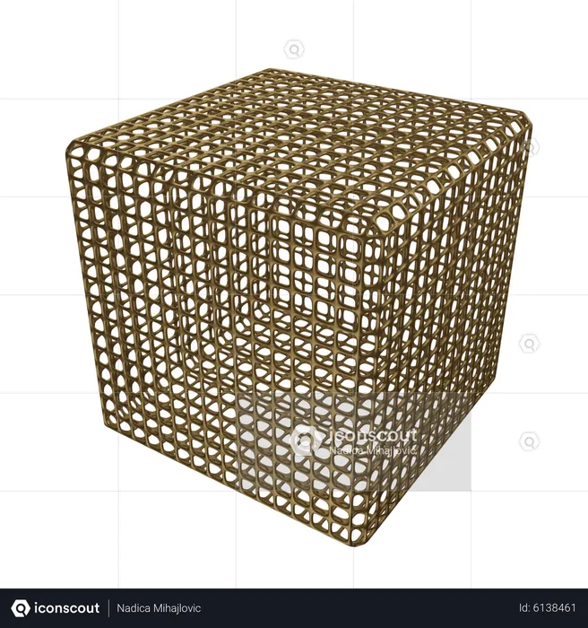Gilded Cube  3D Icon