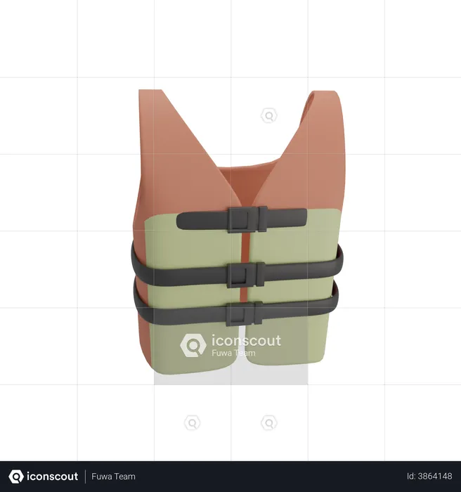 Gilet de sauvetage  3D Illustration