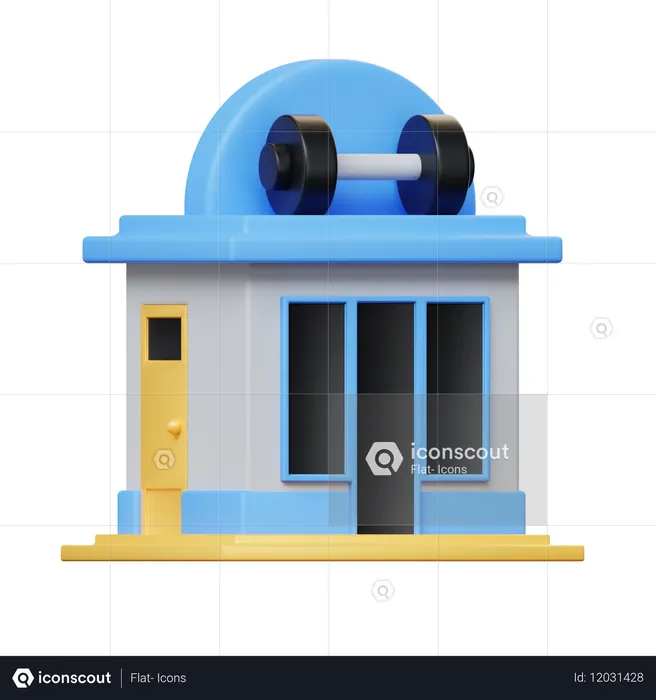 Gimnasio  3D Icon