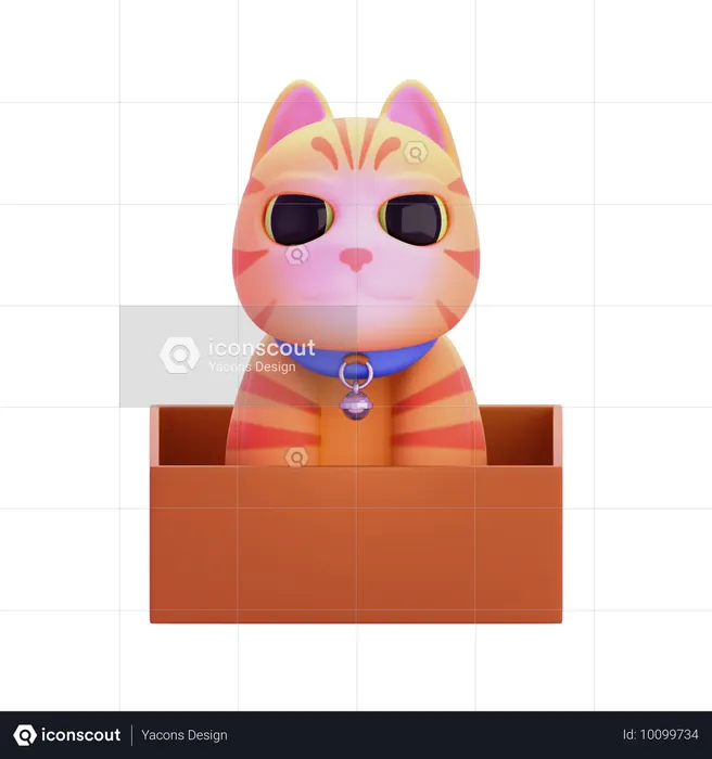 Ginger Cat  3D Icon