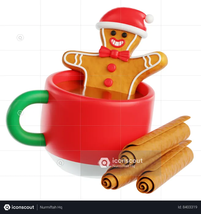 Gingerbread Hot Chocolate  3D Icon