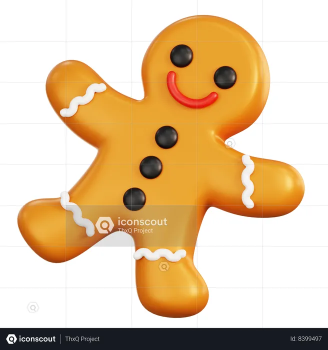 Gingerbread man  3D Icon