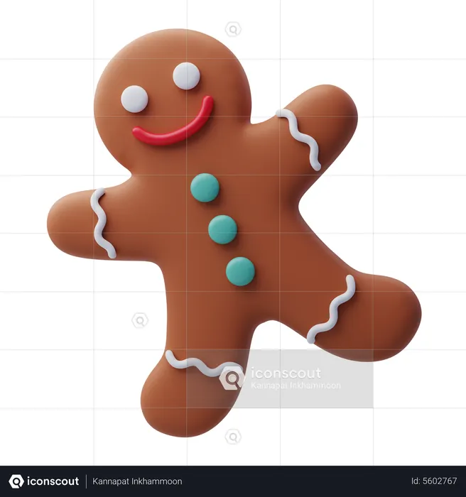 Gingerbread Man  3D Icon