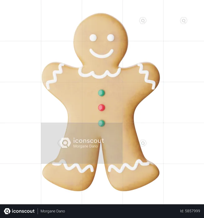 Gingerbread man  3D Icon