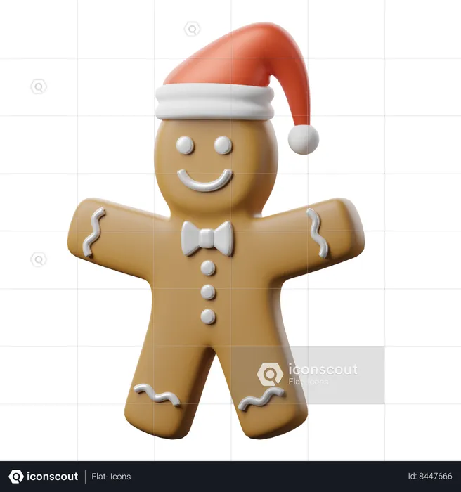 Gingerbread Man  3D Icon