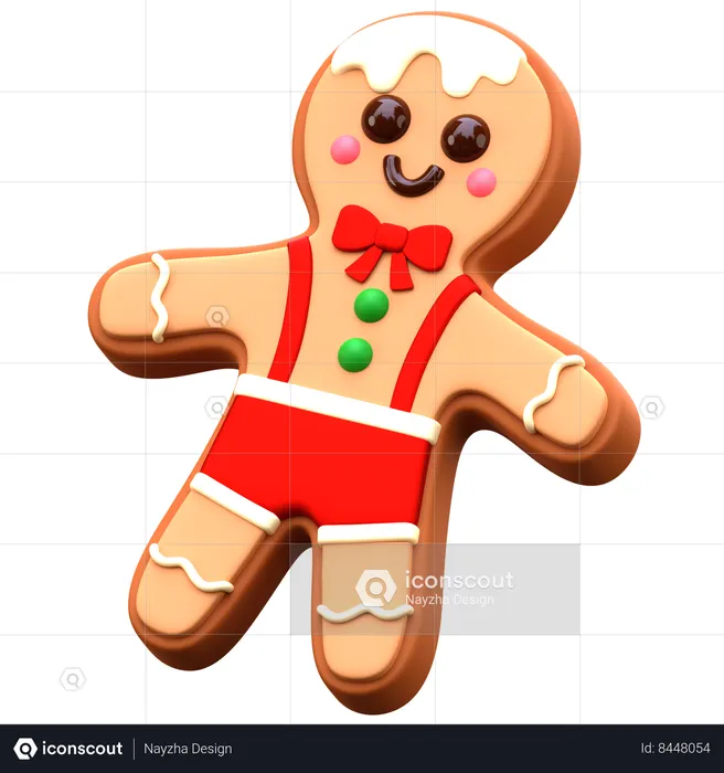 Gingerbread Man  3D Icon