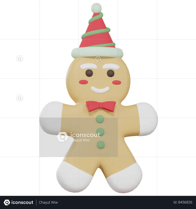 Gingerbread Man  3D Icon