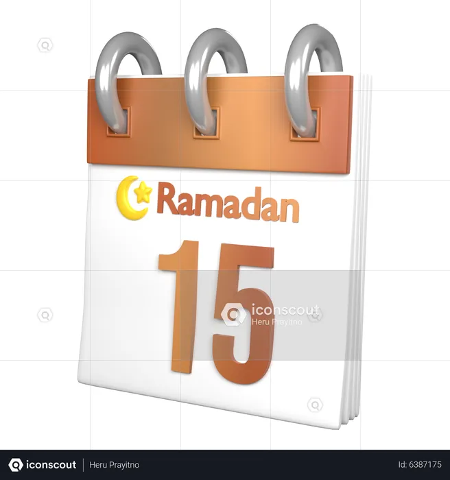 Giorno 15 Ramadan  3D Icon