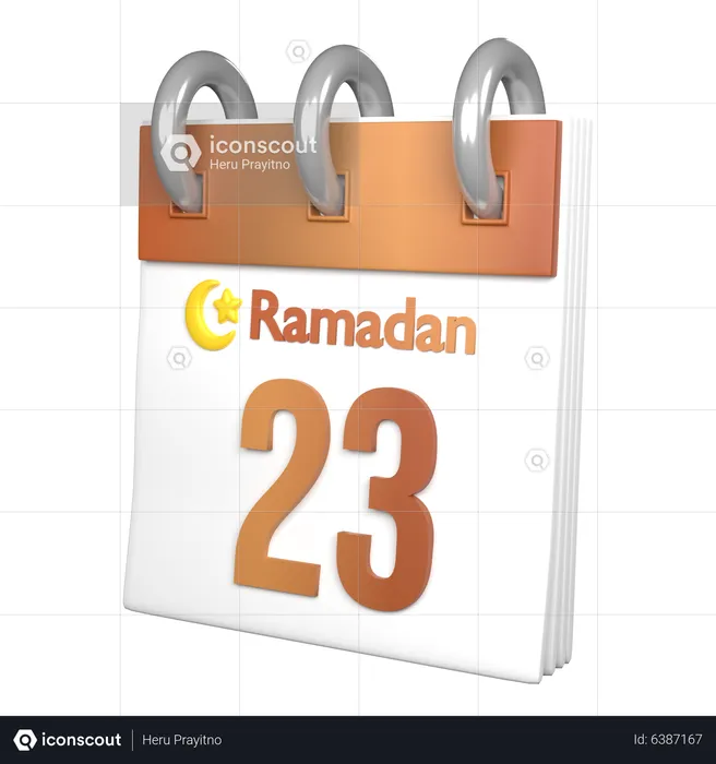 Giorno 23 Ramadan  3D Icon