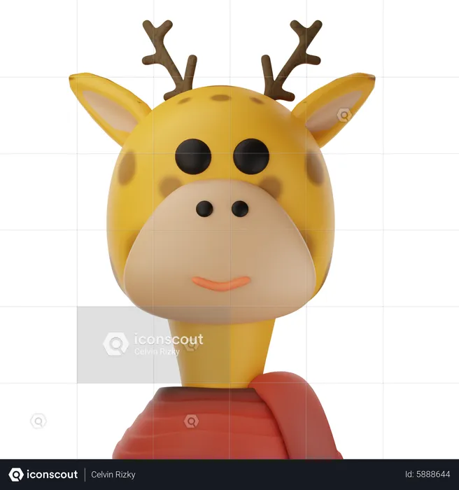 Girafa fofa  3D Icon