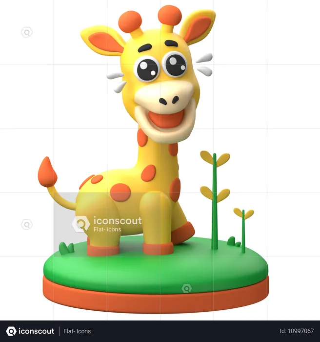 Girafe rigolote  3D Icon