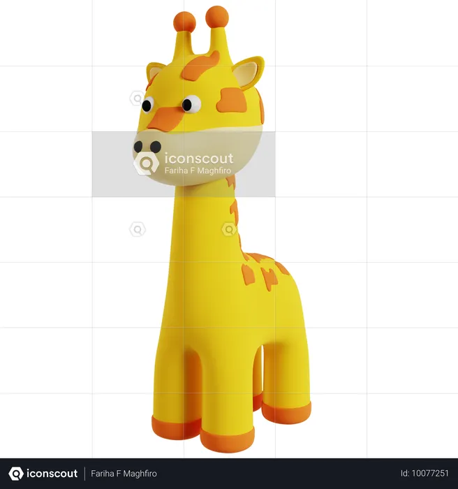 Giraffen-Spielzeugfigur  3D Icon