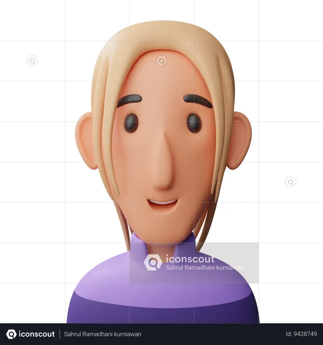 Girl avatar  3D Icon