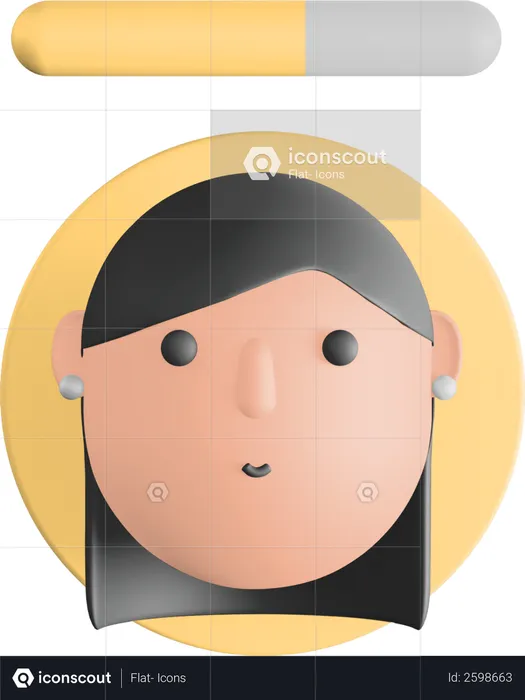 Girl avatar  3D Illustration
