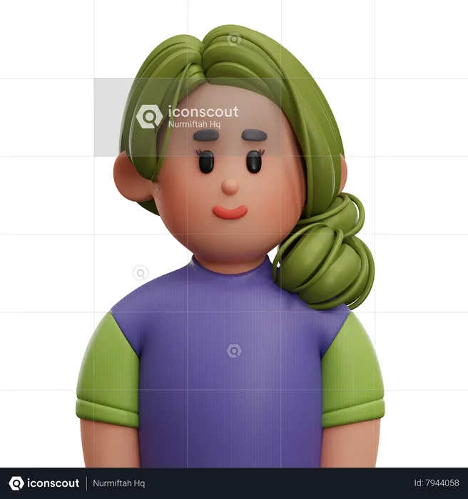 Girl Avatar  3D Icon