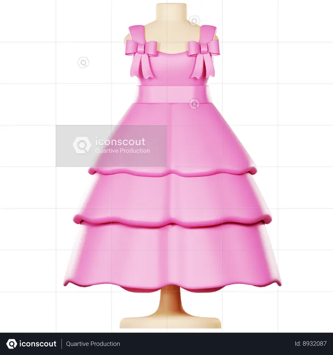 Girl Dress  3D Icon