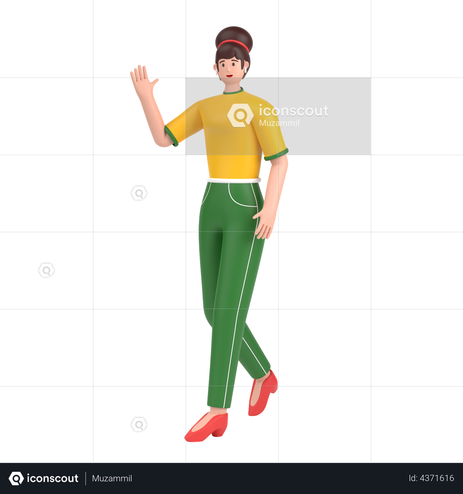 Cool standing woman pose with hand on hip flat vector illustration isolated  on white 8578112 Vector Art at Vecteezy