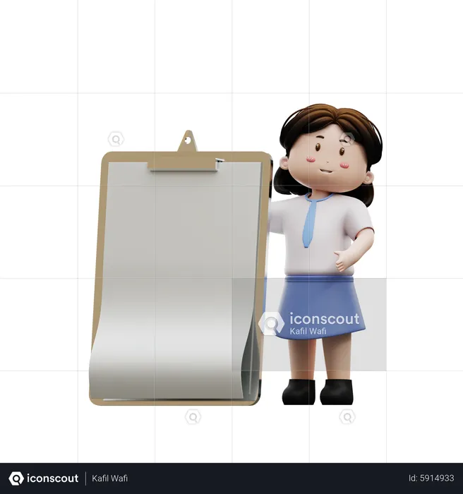 Premium Girl kid holding exam board 3D Illustration download in PNG, OBJ or Blend format Premium Girl kid holding exam board 3D Illustration download in PNG, OBJ or Blend format