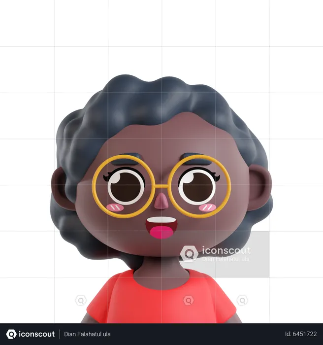 Girl With Goggles  3D Icon