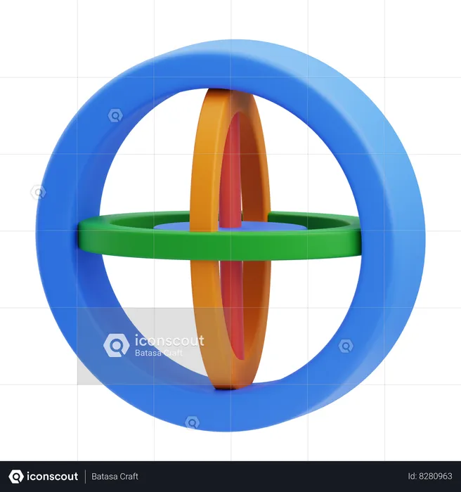 Giroscópio  3D Icon