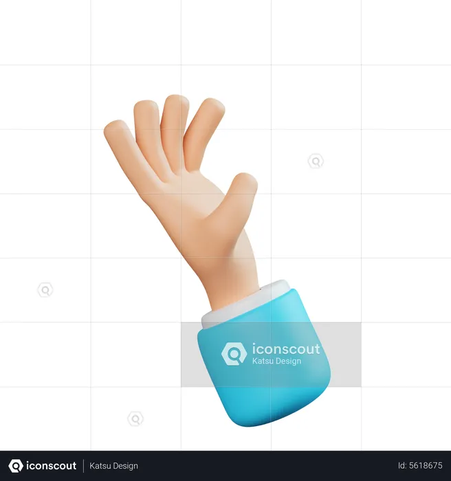 Give Hand gesture  3D Icon