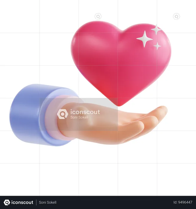Give Heart  3D Icon