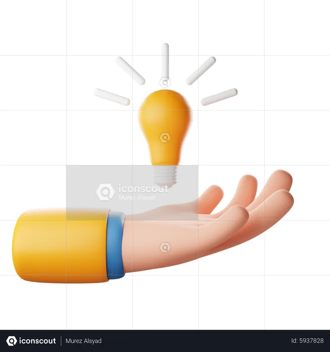 Give Idea Hand Gesture  3D Icon