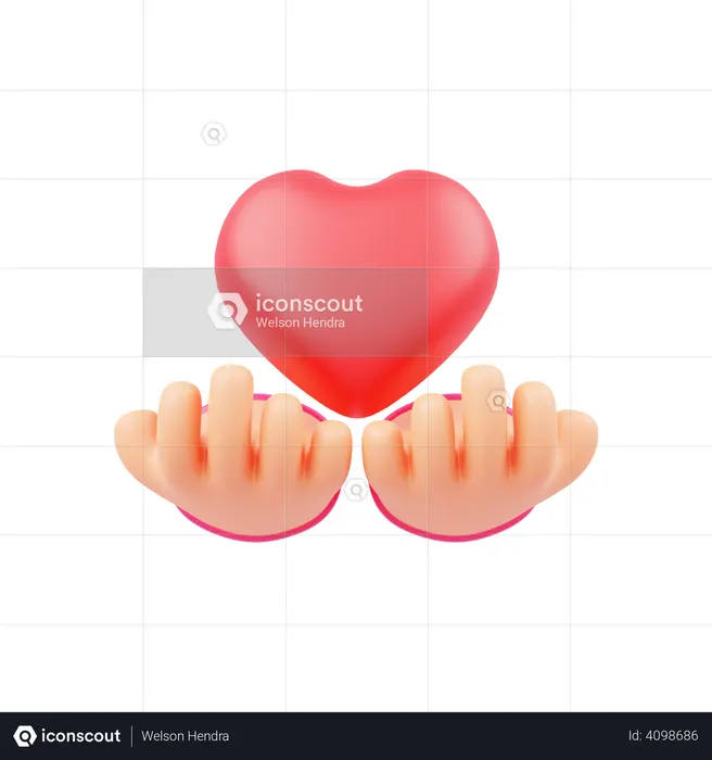 Give Love  3D Icon