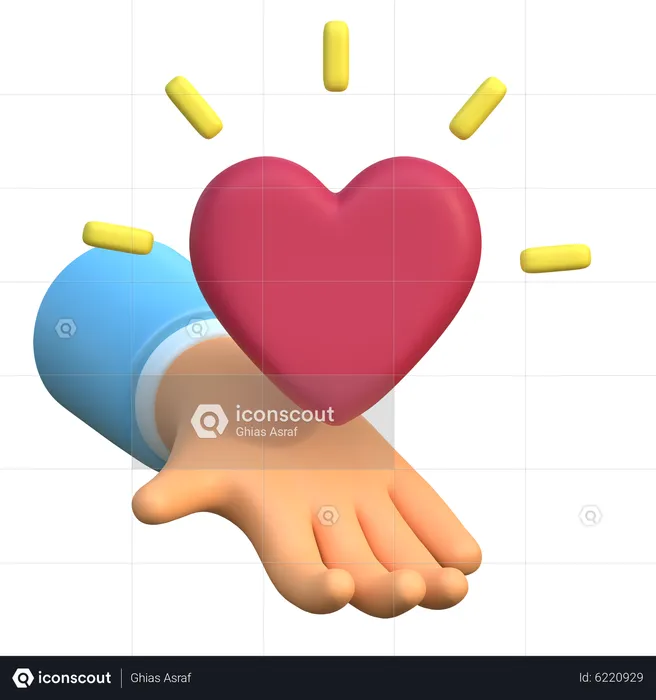 Give Love  3D Icon