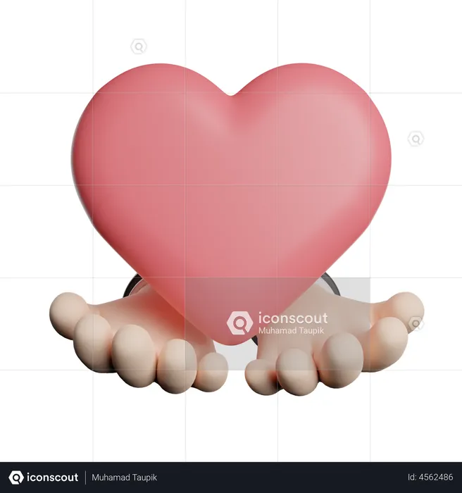 Give Love Hand Gesture  3D Illustration
