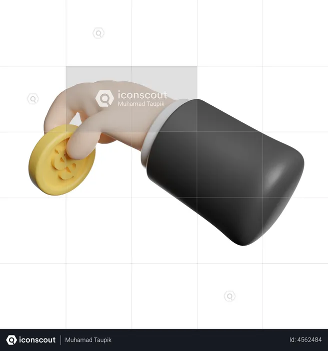 Give Money Hand Gesture  3D Illustration