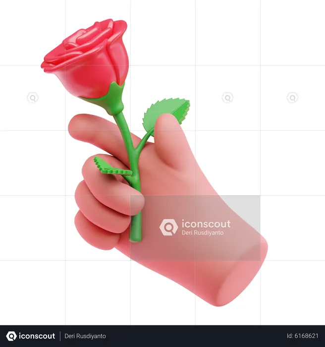 Give Rose  3D Icon