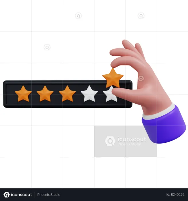 Give Star Rating  3D Icon
