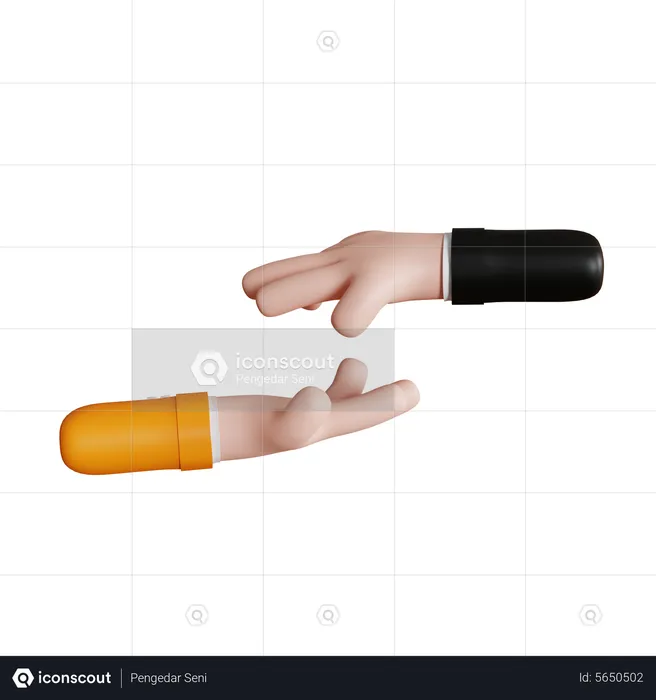 Giving And Receiving Hand Gesture  3D Icon