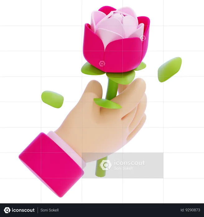 Giving Flower  3D Icon