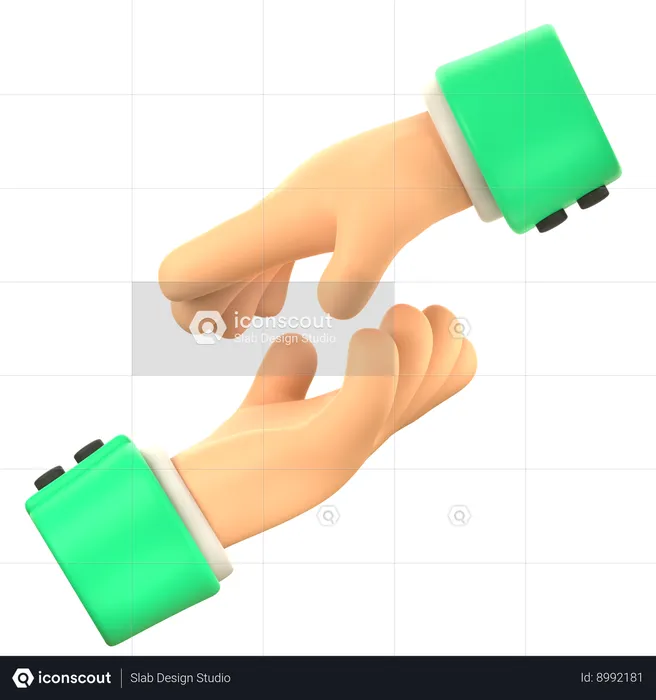Giving Help Hand Gesture  3D Icon