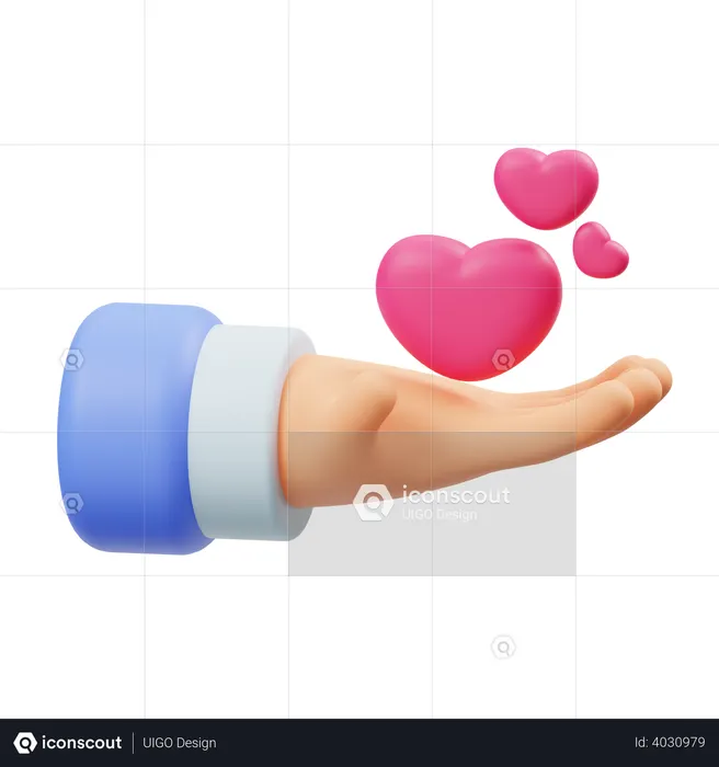 Giving Love  3D Icon