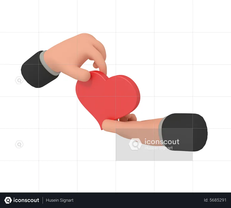 Giving Love Communication  3D Icon