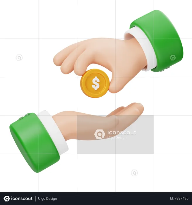 Giving Money  3D Icon