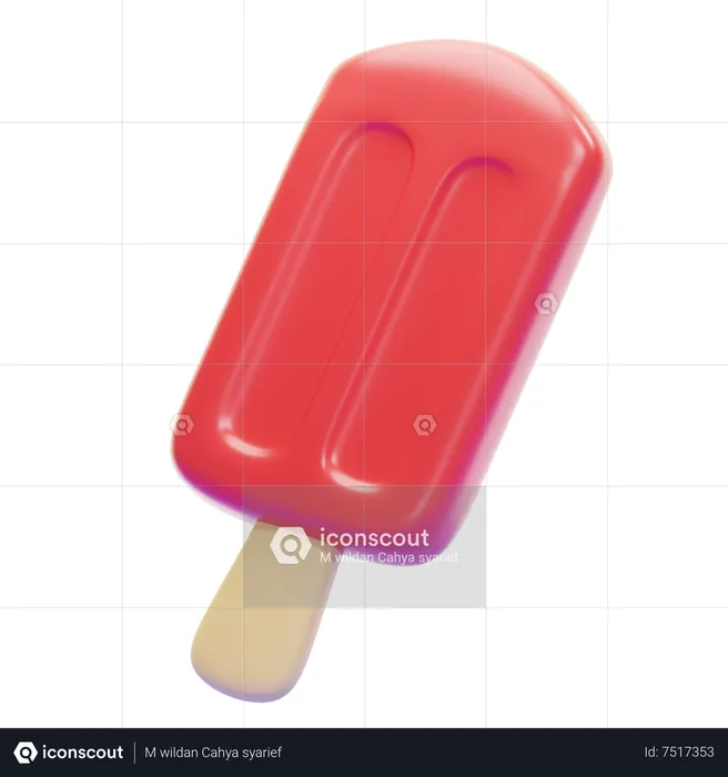 Glace à l'eau  3D Icon