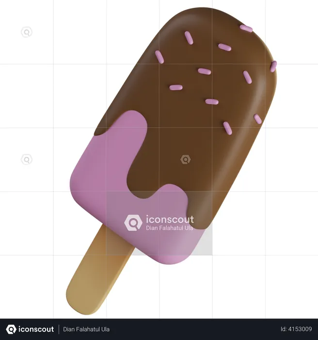 Glace à la crème glacée  3D Illustration