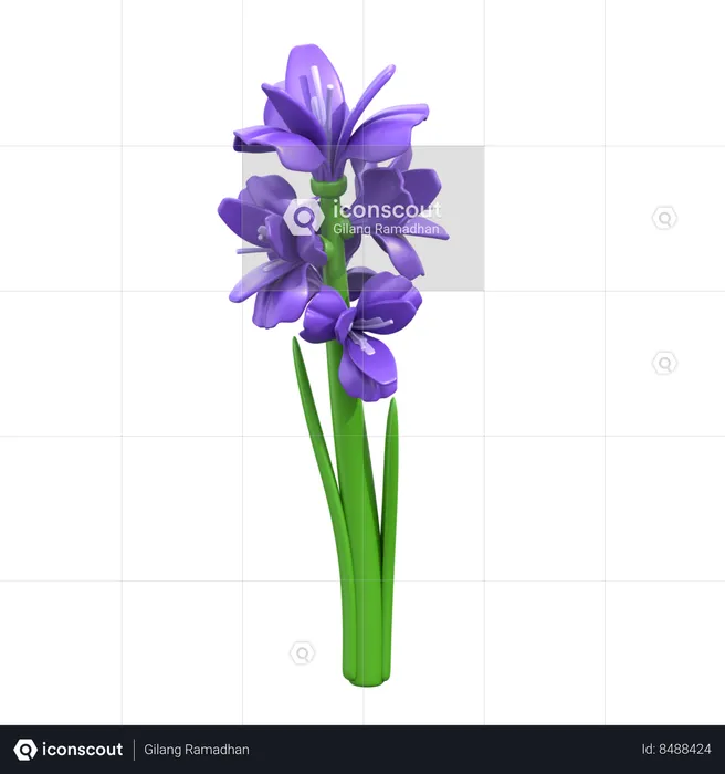Gladiolus Flower  3D Icon
