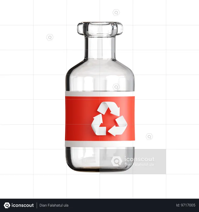 Glasrecycling  3D Icon