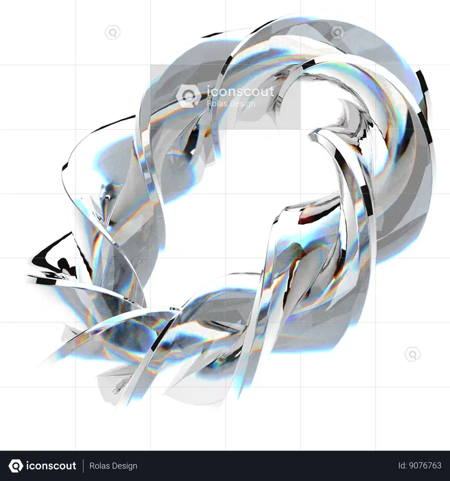 Glass Abstract  3D Icon