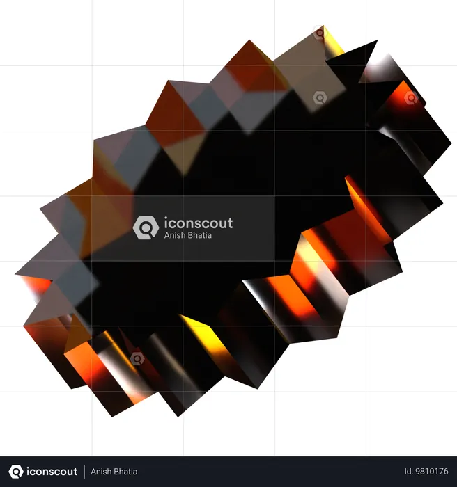 Glass Abstract Shape  3D Icon