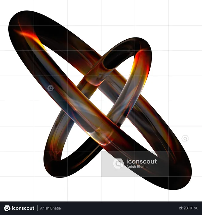 Glass Abstract Shape  3D Icon